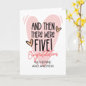 Nieuwe ouders gefeliciteerd, toen waren het er vij kaart (Gele Bloem)