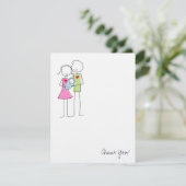 Nieuwe ouders met Baby Boy - Dank u Kaart (Staand voorkant)