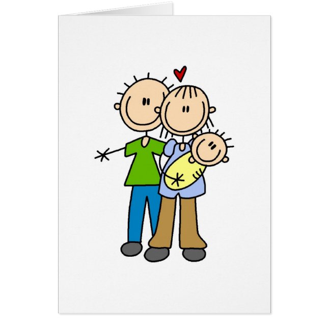 Nieuwe Ouders met Baby-overhemden en cadeautjes (Voorkant)