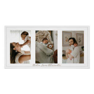 Nieuwe Ouders Nieuwe Baby Glossy 3 Fotocollage Pos Perfect Poster