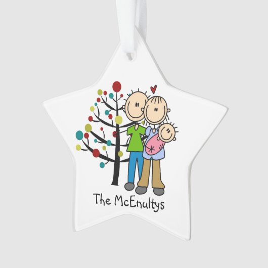 Nieuwe ouders van een Ornament van de kinderfeestd (voorkant)