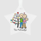 Nieuwe ouders van een Ornament van de kinderfeestd (voorkant)