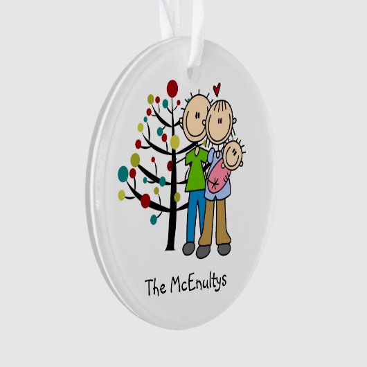 Nieuwe ouders van een Ornament van de kinderfeestd (voorkant)