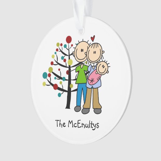 Nieuwe ouders van een Ornament van de kinderfeestd (voorkant)