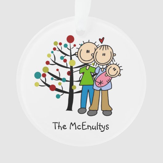 Nieuwe ouders van een Ornament van de kinderfeestd (voorkant)