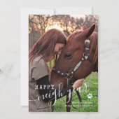 Nieuwe paardenfotovakantiekaart voor paarden feestdagenkaart (Voorkant)