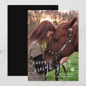 Nieuwe paardenfotovakantiekaart voor paarden feestdagenkaart (Voorkant / Achterkant)