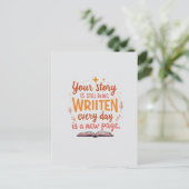 Nieuwe pagina, nieuwe dag briefkaart (Staand voorkant)