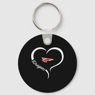 Nieuwe Palestine Dragons Logo Half Heart Slogan HS Sleutelhanger