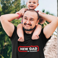 Nieuwe pap in training - Grappig Black T-Shirt