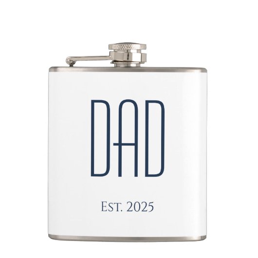 Nieuwe Pap Vaderdag Simple Minimalist Heupfles (Voorkant)