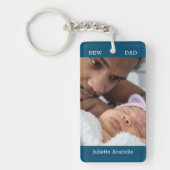 Nieuwe pap voor de eerste keer dat pap Aangepaste Sleutelhanger (Voorkant)