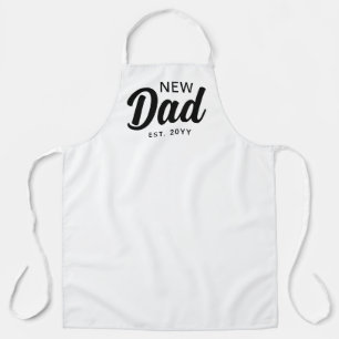 Nieuwe papa 1e keer vader wit script aangepaste ch schort