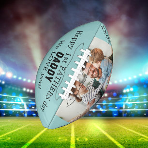 Nieuwe papa 1ste Vaderdag Blauw Voetbal Personalis American Football