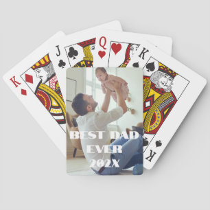 Nieuwe papa beste ooit - aangepaste volledige foto pokerkaarten