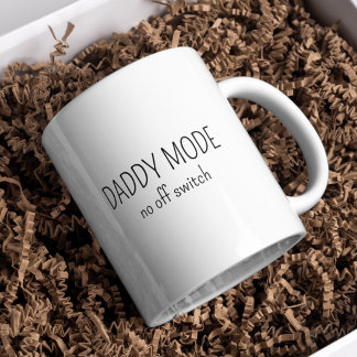 Nieuwe papa Daddy-modus Leuke typografie Minimalis Koffiemok