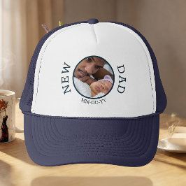 Nieuwe papa eerste keer papa aangepaste foto geper trucker pet
