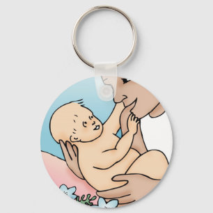 Nieuwe papa en Baby Sleutelhanger