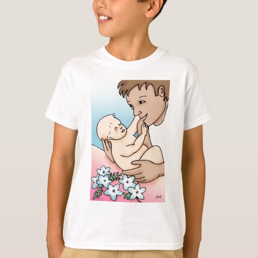 Nieuwe papa en Baby T-shirt (Voorkant)