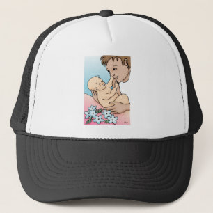 Nieuwe papa en Baby Trucker Pet