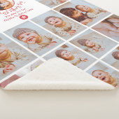 Nieuwe papa fotocollage Keepsake eerste vaders dag Sherpa Deken (3/4)