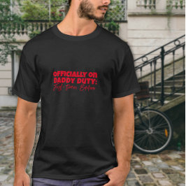Nieuwe Papa Gift Ironische Slogan rode brief T-shirt