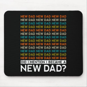Nieuwe papa grappige quote baby aankondiging cadea muismat