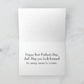 Nieuwe papa Happy Vaderdag Kaart (Binnen)