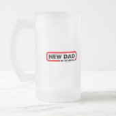 Nieuwe papa in opleiding matglas bierpul (Links)