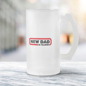 Nieuwe papa in opleiding matglas bierpul