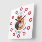 Nieuwe Papa Moderne Unieke Keepsake Eerste Vaders  Vierkante Klok (Hoek)