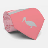 Nieuwe Papa Nautisch Roze Fun Custom Stropdas (Opgerold)