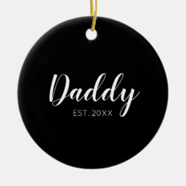 Nieuwe papa opgericht 2022 typografie keramisch ornament