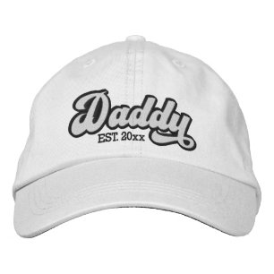 Nieuwe papa opgericht gepersonaliseerd geborduurde pet