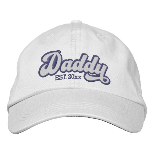 Nieuwe papa opgericht gepersonaliseerd geborduurde pet (Voorkant)