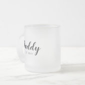 Nieuwe papa opgericht matglas koffiemok (Voorkant links)