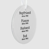 Nieuwe papa / papa om zwangerschap aankondiging ornament (voorkant)