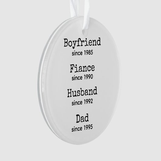 Nieuwe papa / papa om zwangerschap aankondiging ornament (voorkant)