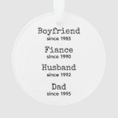 Nieuwe papa / papa om zwangerschap aankondiging ornament (achterkant)