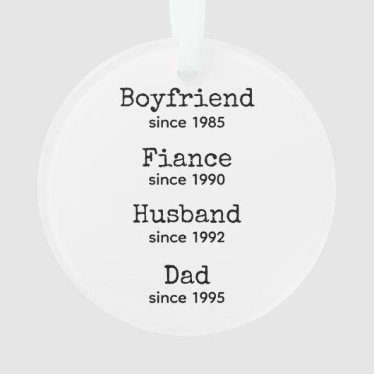 Nieuwe papa / papa om zwangerschap aankondiging ornament (achterkant)