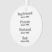 Nieuwe papa / papa om zwangerschap aankondiging ornament (voorkant)