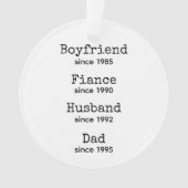 Nieuwe papa / papa om zwangerschap aankondiging ornament (voorkant)