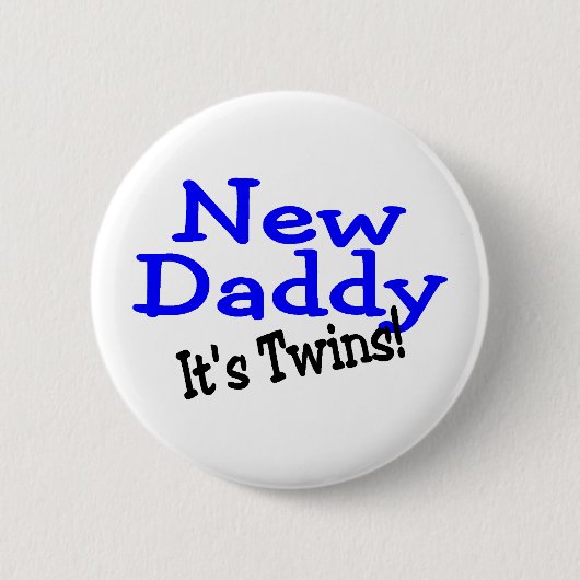 Nieuwe papa Twins Ronde Button 5,7 Cm (Voorkant)
