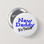 Nieuwe papa Twins Ronde Button 5,7 Cm (Voorkant /achterkant)