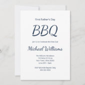 Nieuwe papa Vaderdag BBQ Eenvoudig Minimalistisch  Kaart (Voorkant)