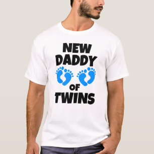 Nieuwe papa van Twin Boys zonen grappig T-shirt