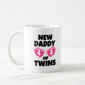 Nieuwe papa van Twins Daughters Girls grappig Koffiemok (Links)
