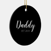 Nieuwe Papa Vastgesteld 2022 typografie Keramisch Ornament (Rechts)