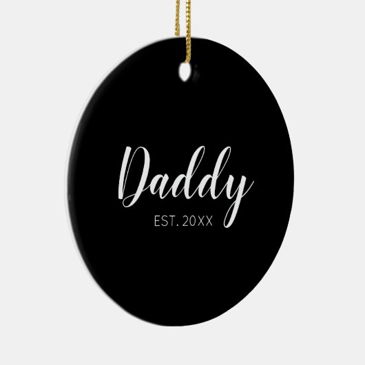 Nieuwe Papa Vastgesteld 2022 typografie Keramisch Ornament (Rechts)