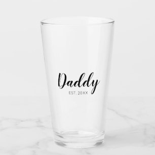 Nieuwe papa Vastgestelde typografie Glas